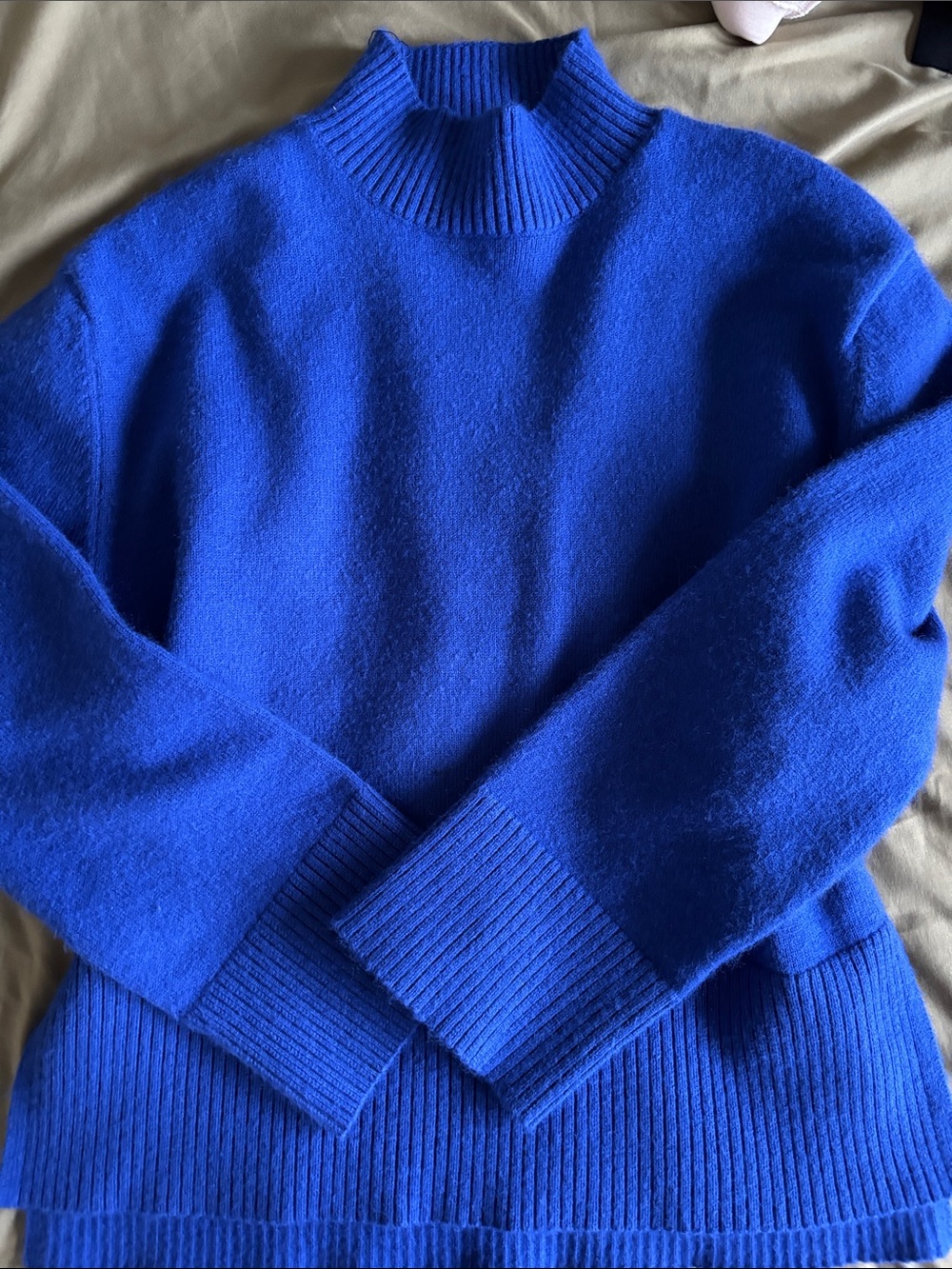 Bershka cobalt mock neck sweater
